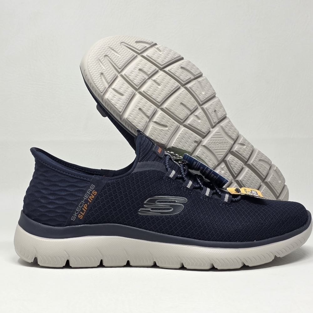 Skechers Shoes Mens Size 8.5 Navy Slip-Ins Summits High Range Sneaker 232457 New